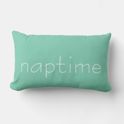 Naptime Typography Lumbar Pillow