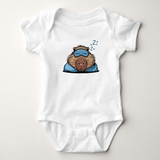 Napybara Sleepy Capybara I Need A Napybara Baby Bodysuit (Front)