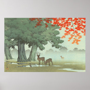 Nara Park Kawase Hasui 1953 Japanese Art Poster
