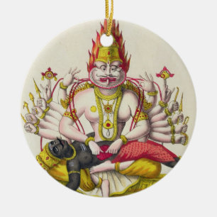 Narasimha, engraved by de Marlet (colour litho) Ceramic Ornament
