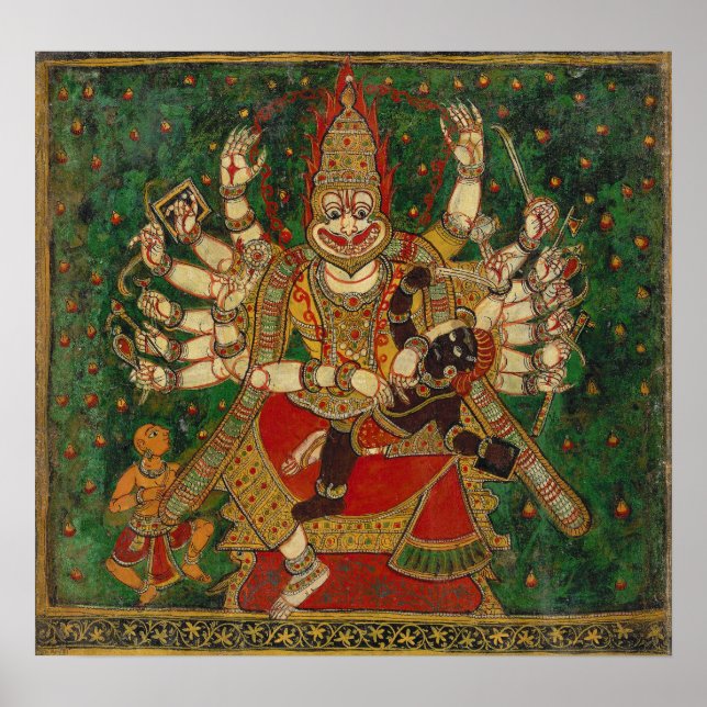 Narasimha Killing Hiranyakashipu On His Lap Poster (Front)