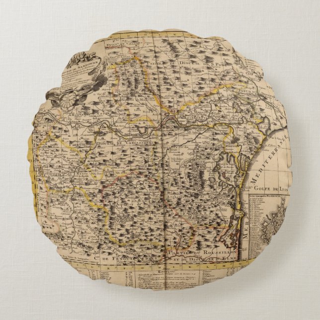 Narbonne France Round Pillow (Front)