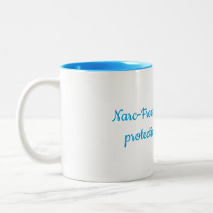 narc free survivor peace protecting healing Two-Tone coffee mug