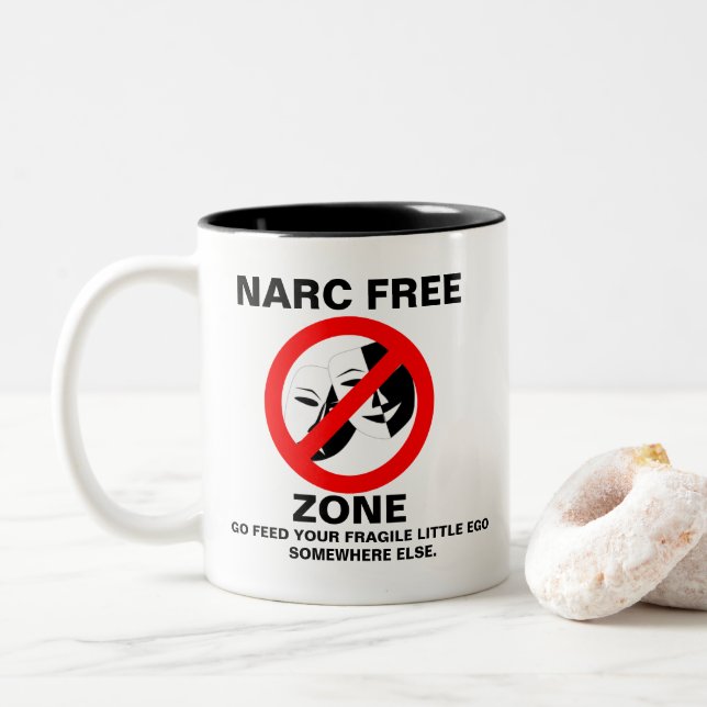 Narc Free Zone Coffee Mug (With Donut)