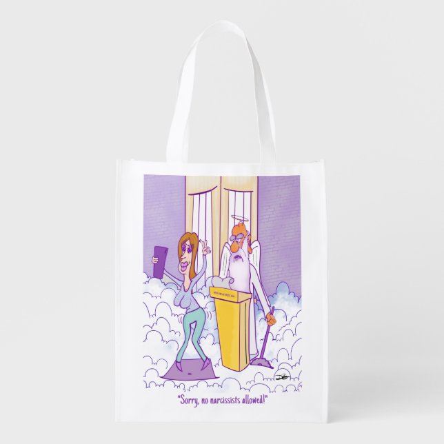 Narcissist Poster Grocery Bag (Front)
