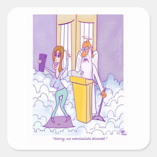 Narcissist Square Stickers (Front)