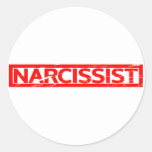 Narcissist Stamp Classic Round Sticker