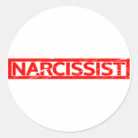 Narcissist Stamp Classic Round Sticker