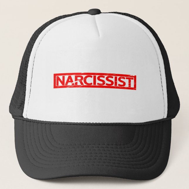 Narcissist Stamp Trucker Hat (Front)
