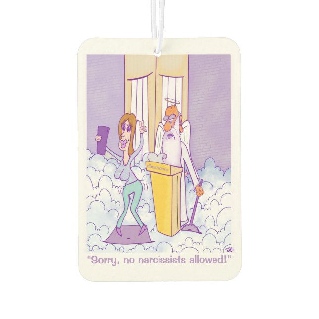 Narcissists Car Air Freshener (Back)
