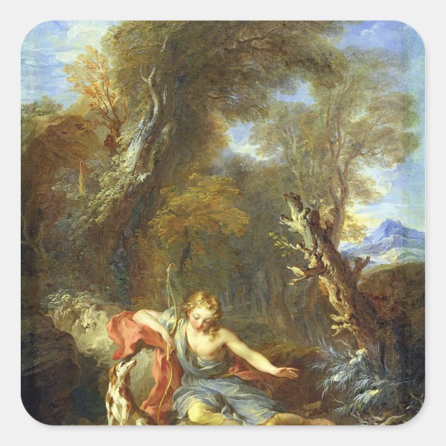 Narcissus, 1728 square sticker