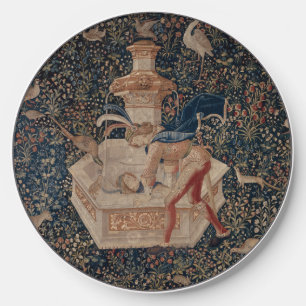 Narcissus at the Well, Medieval Tapestry Wireless Charger