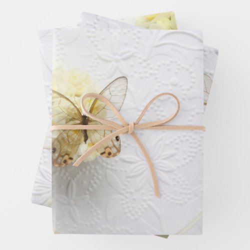 Narcissus butterfly Wrapping Paper Set of 3