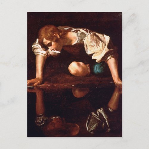 Narcissus by Caravaggio 1599 Postcard