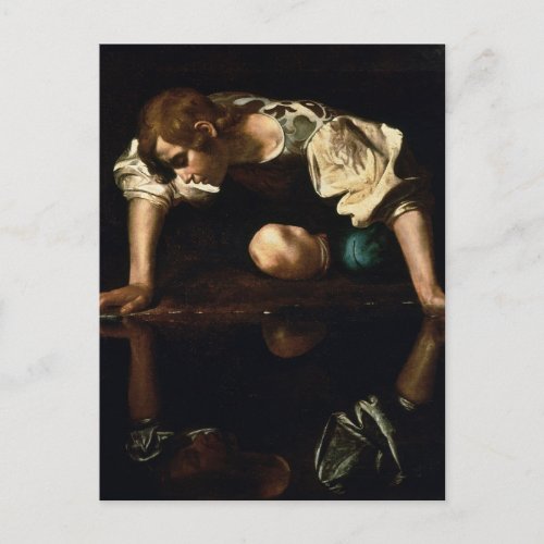 Narcissus by Caravaggio Postcard