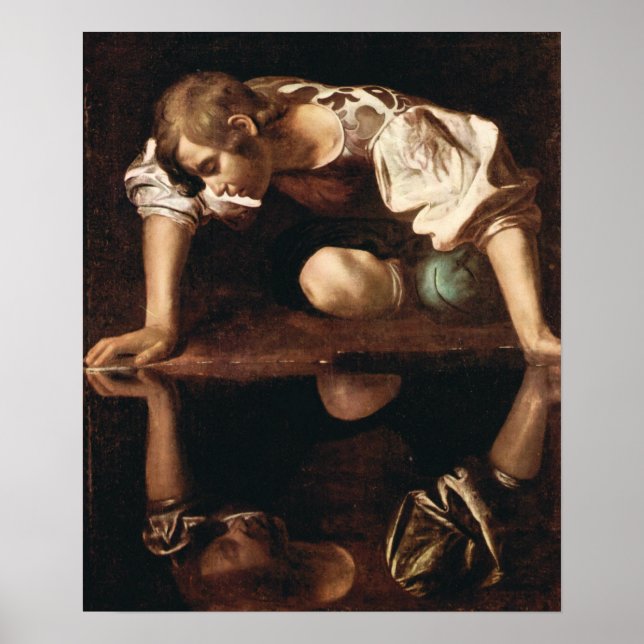 Narcissus by Caravaggio Poster (Front)