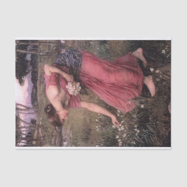 Narcissus by John William Waterhouse - 1912 Tissue Paper (Front)