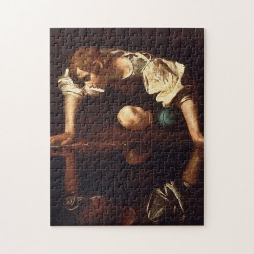 Narcissus by Michelangelo Merisi da Caravaggio Jigsaw Puzzle
