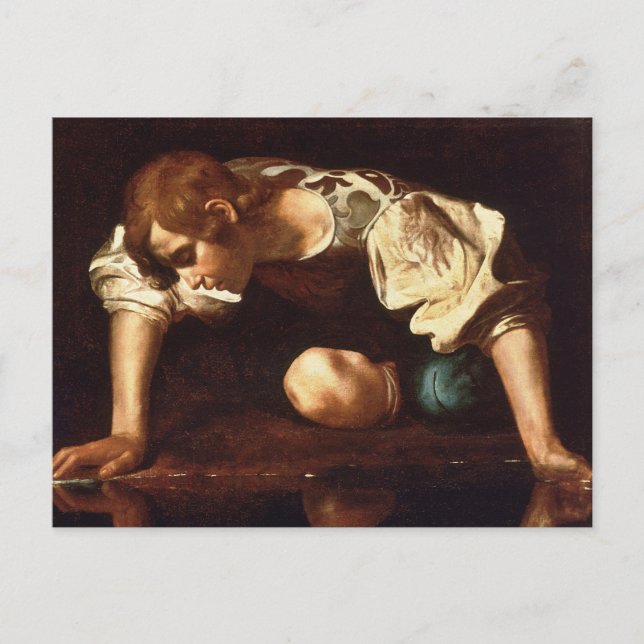 Narcissus by Michelangelo Merisi da Caravaggio Postcard (Front)