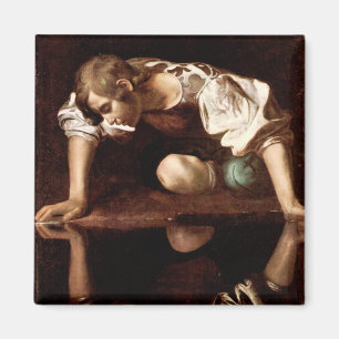 Narcissus, Caravaggio Magnet