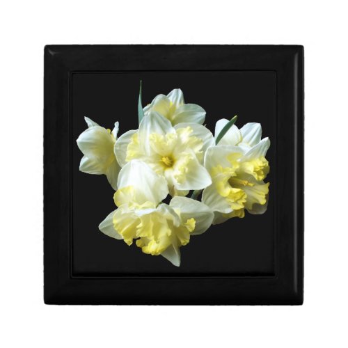 Narcissus Daffodil Ruffled Yellow White Flowers Gift Box