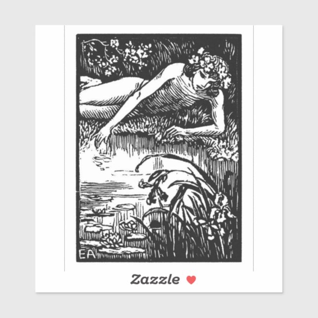 Narcissus Emile Alder Bookplate Sticker (Sheet)