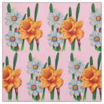 narcissus floral print fabric