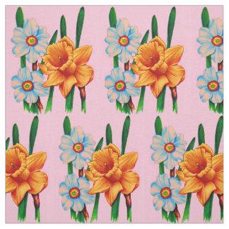 narcissus floral print fabric