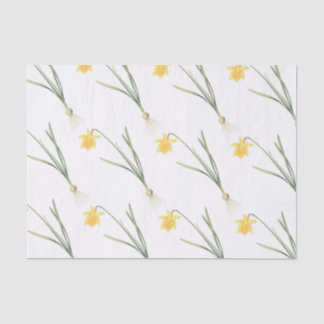 Narcissus Flower Pattern Tissue Paper