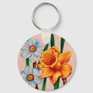 narcissus flowers keychain