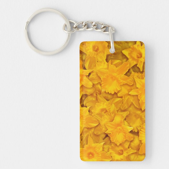 Narcissus Flowers Keychain (Front)