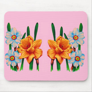 narcissus flowers mouse pad
