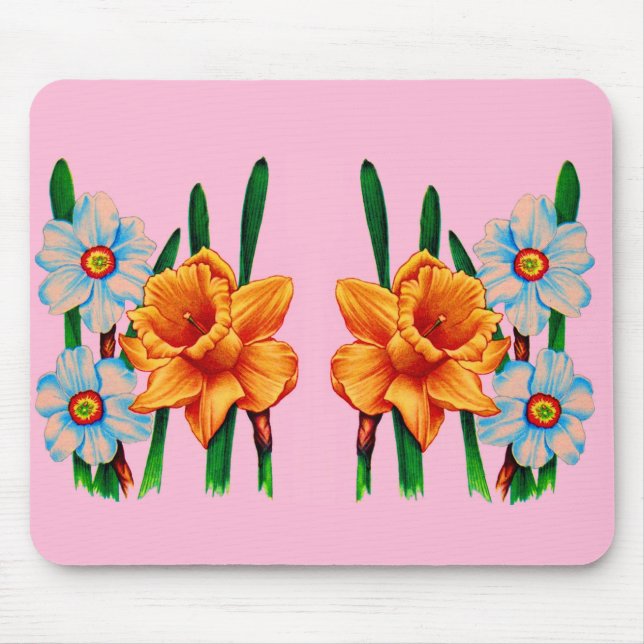 narcissus flowers mouse pad (Front)