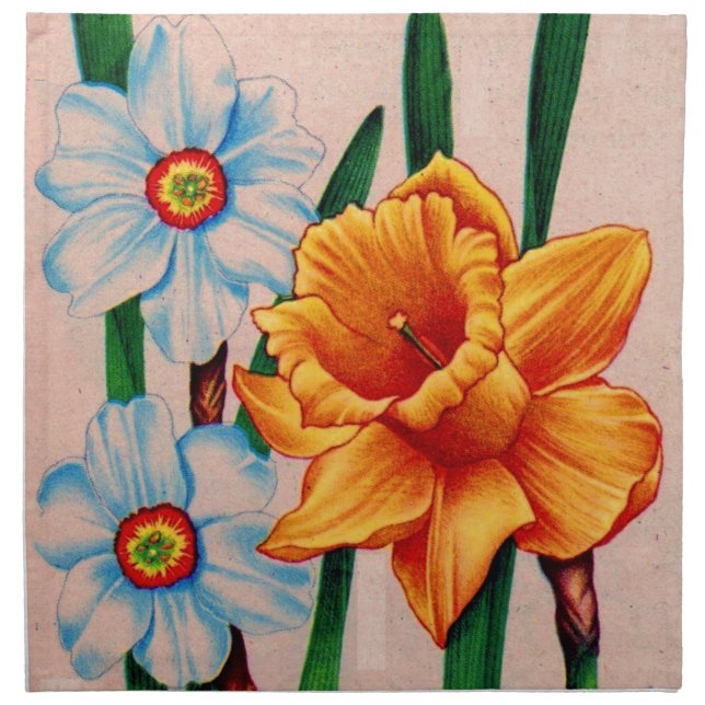 narcissus flowers napkin (Front)