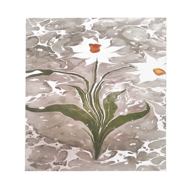 Narcissus On Marble Notepad (Front)