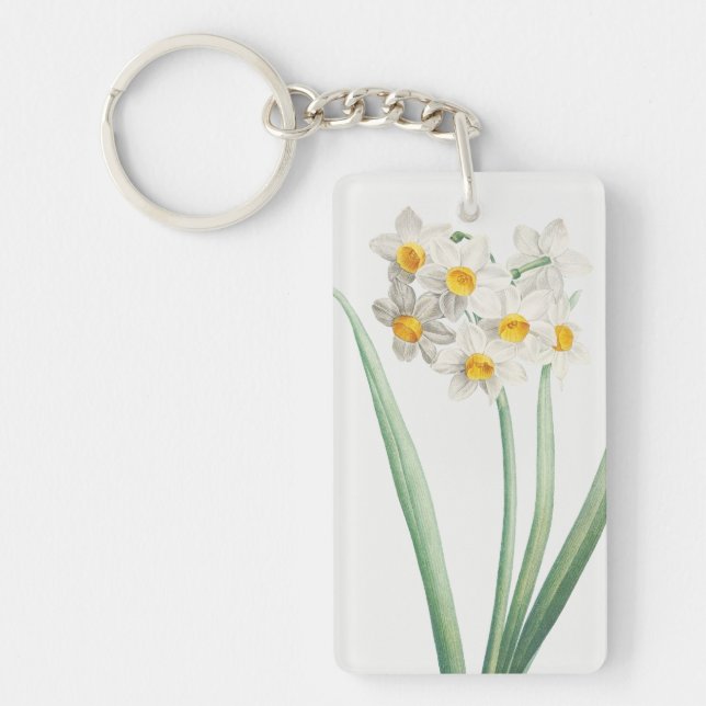 Narcissus, Pierre-Joseph Redouté, 1805 Keychain (Front)