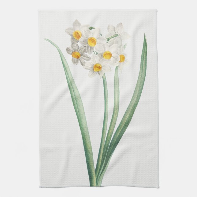 Narcissus, Pierre-Joseph Redouté, 1805 Kitchen Towel (Vertical)