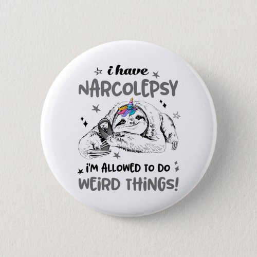 Narcolepsy Awareness Month Ribbon Gifts Button