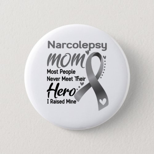 Narcolepsy Awareness Month Ribbon Gifts Button