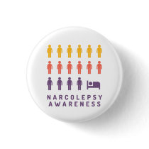 Narcolepsy Awareness Purple Multicolored Pin Badge