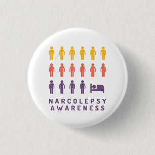 Narcolepsy Awareness Purple Multicolored Pin Badge
