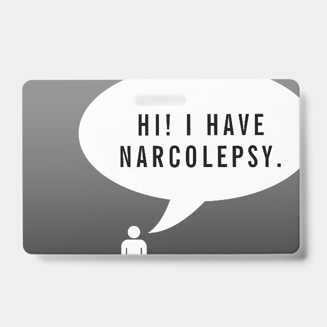 NARCOLEPSY comic speech bubble Badge (Front)