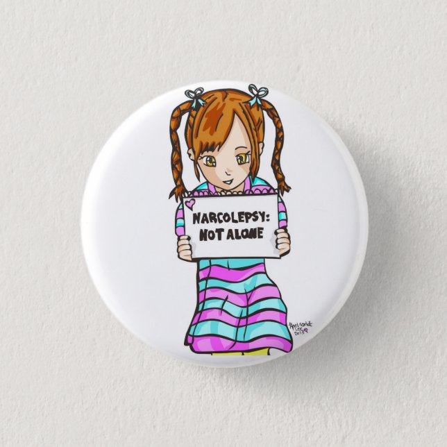 NARCOLEPSY: NOT ALONE™ Fun Button (Front)