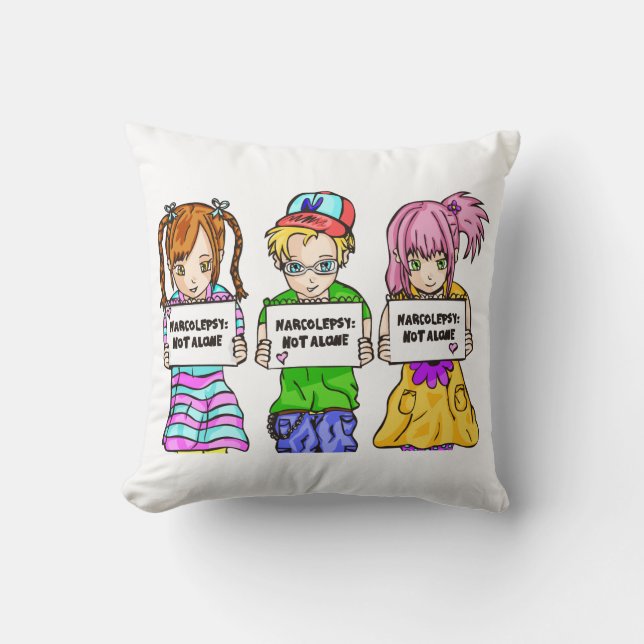NARCOLEPSY: NOT ALONE™ Fun Pillow (Front)