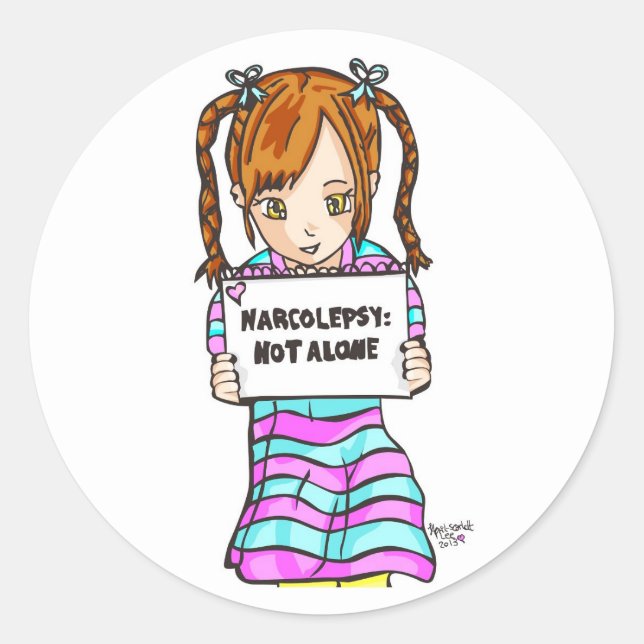 NARCOLEPSY: NOT ALONE™ Fun Stickers (Front)