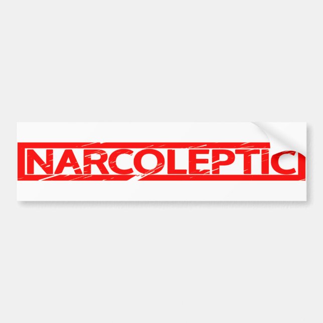 Narcoleptic Stamp Bumper Sticker (Front)