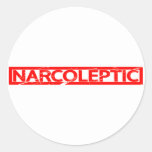 Narcoleptic Stamp Classic Round Sticker
