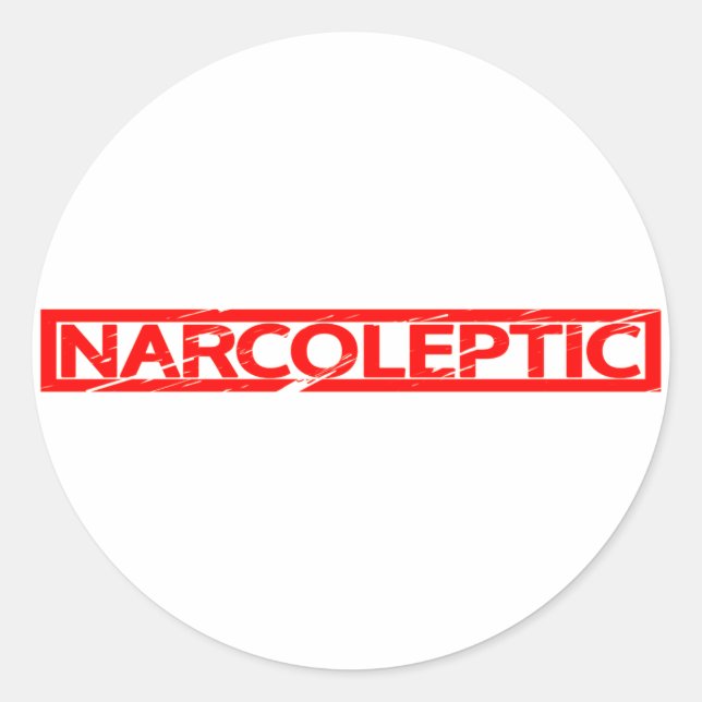 Narcoleptic Stamp Classic Round Sticker (Front)
