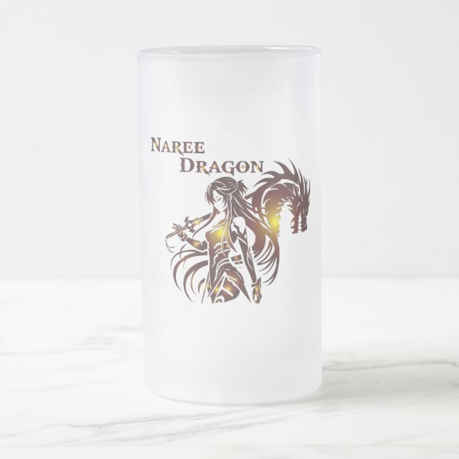 Naree Dragon Beer Glass Frosted Glass Beer Mug (Center)