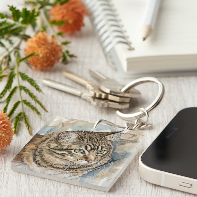 Nari- A study of my cat Keychain (Front Right)